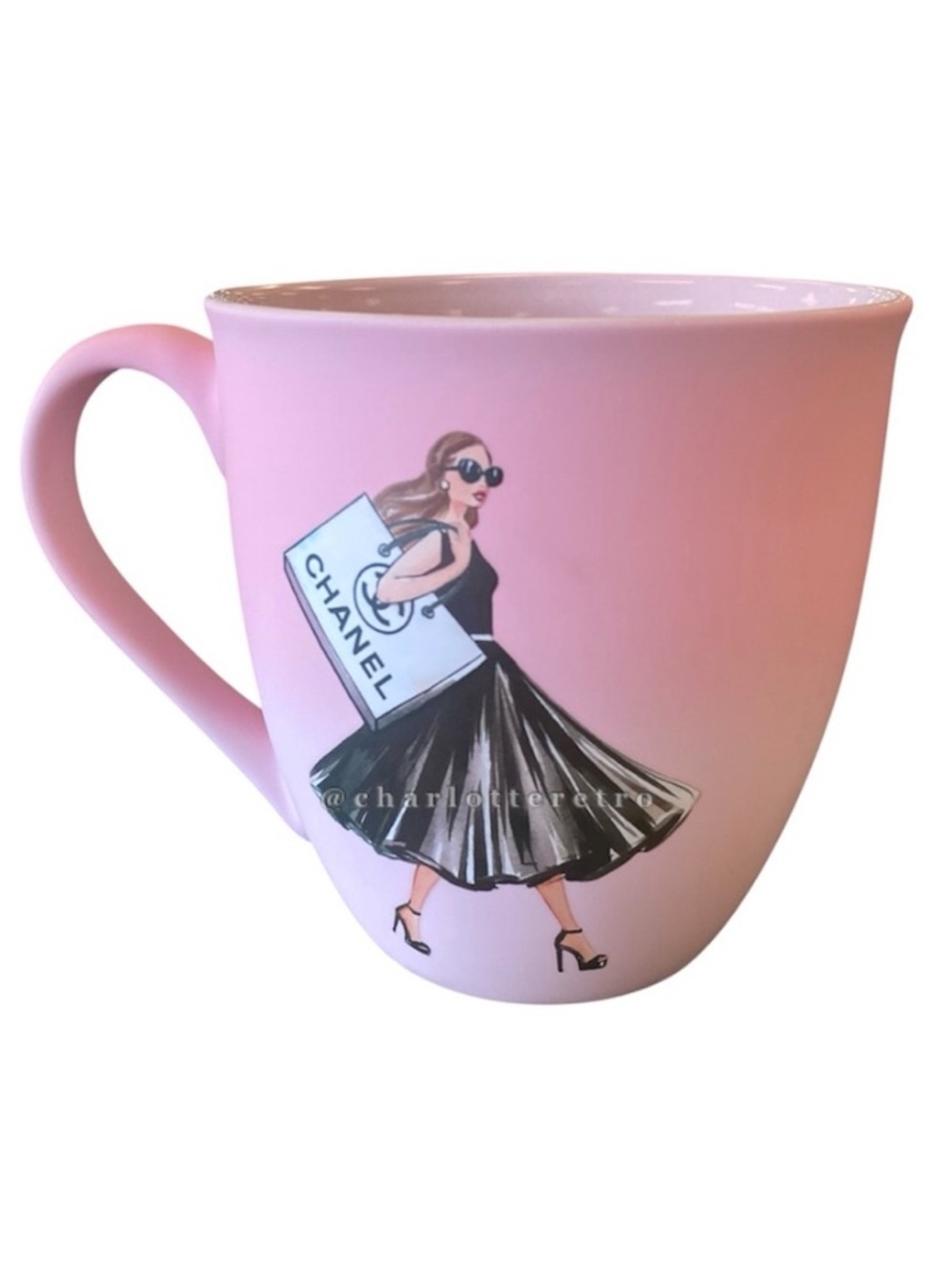Fig & Fern • Designer Shopping Girl • 20oz Mug
